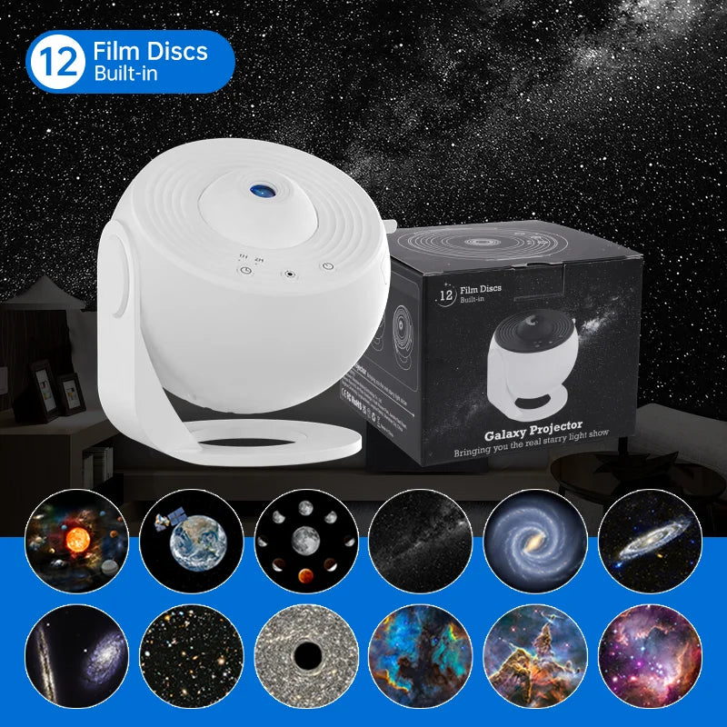 360° Rotation Galaxy Night Light Projector