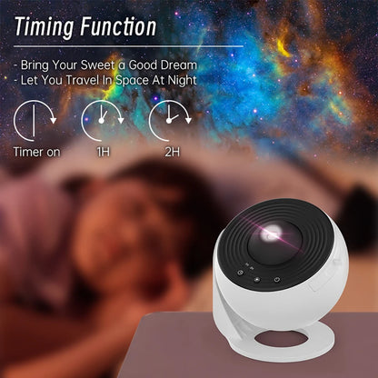 360° Rotation Galaxy Night Light Projector