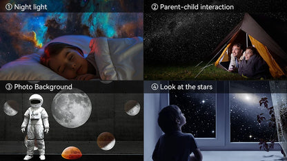 360° Rotation Galaxy Night Light Projector