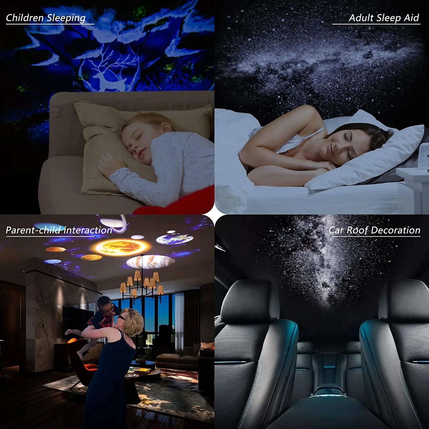 360° Rotation Galaxy Night Light Projector