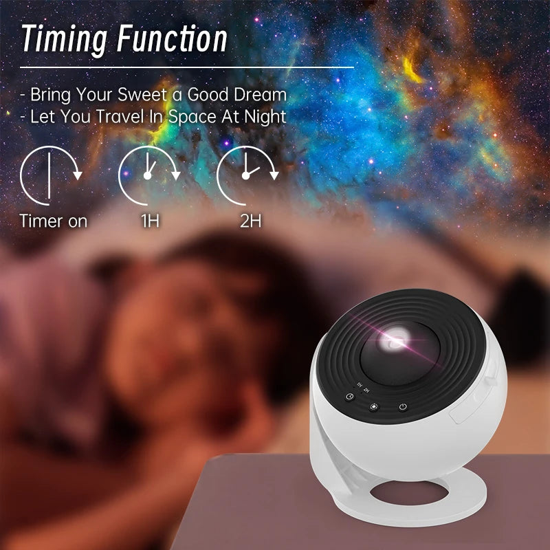 360° Rotation Galaxy Night Light Projector