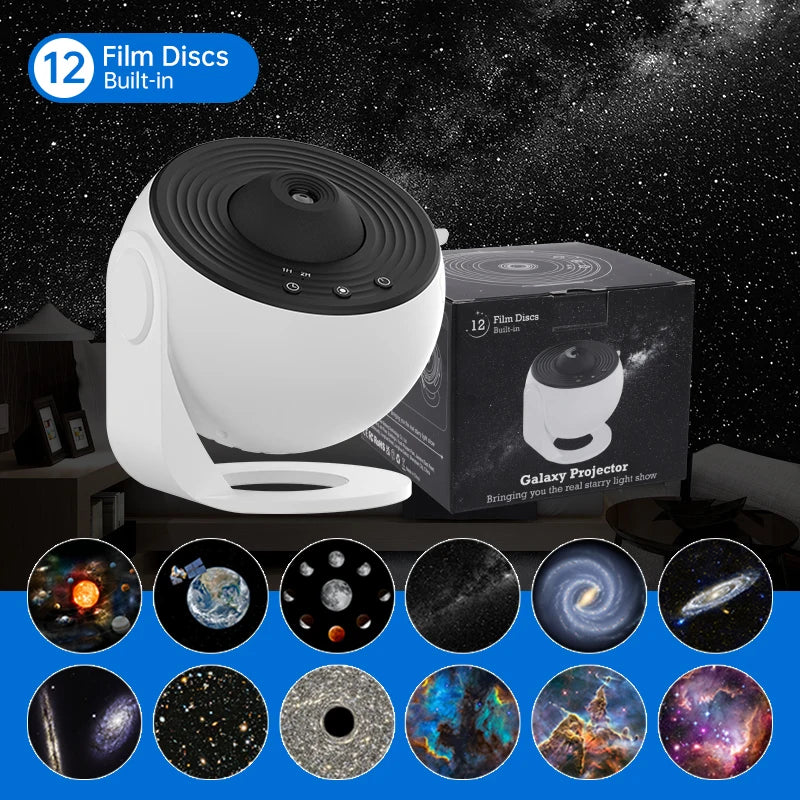 360° Rotation Galaxy Night Light Projector