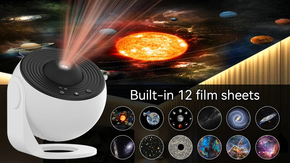 360° Rotation Galaxy Night Light Projector
