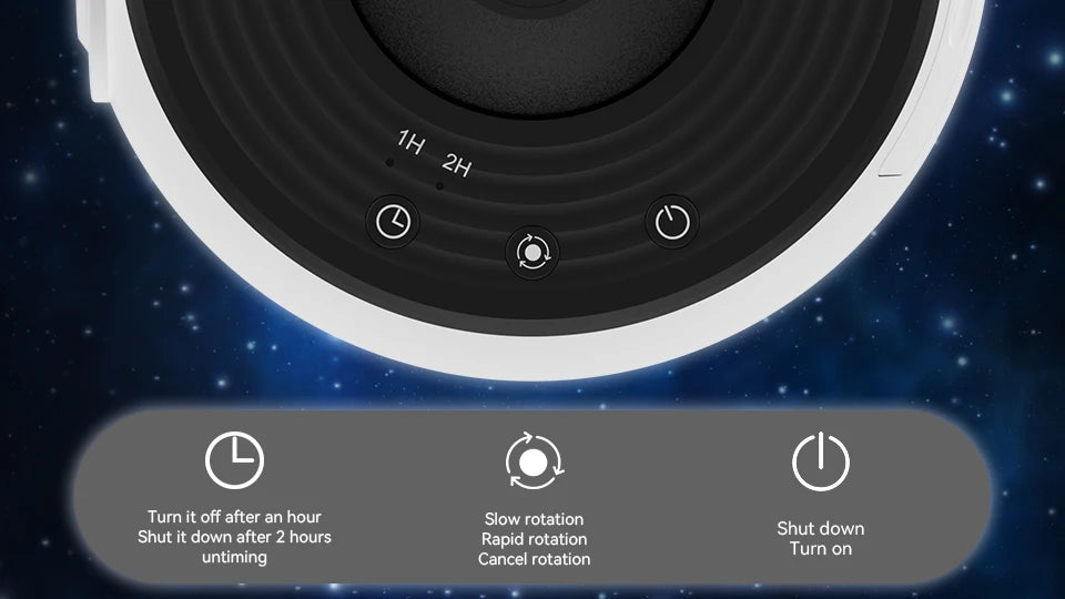 360° Rotation Galaxy Night Light Projector