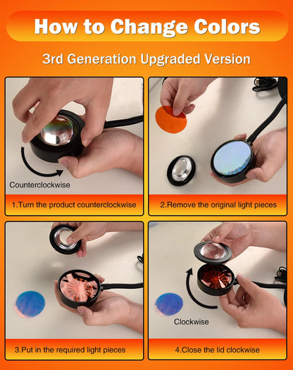 USB Powered Sunset Projector Lamp