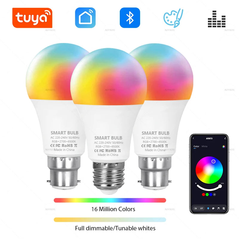 Smart WiFi Bluetooth Controlled LED Bulbs