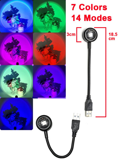 USB Powered Sunset Projector Lamp