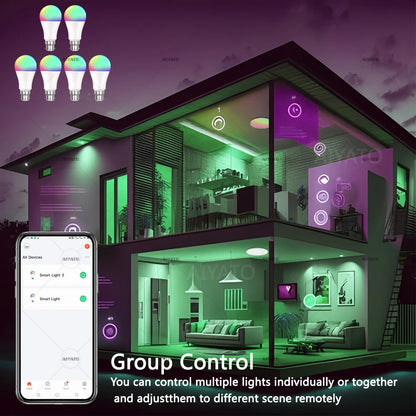 Smart Wireless Bluetooth LED Light Bulbs