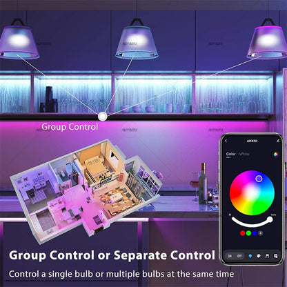 Smart Wireless Bluetooth LED Light Bulbs
